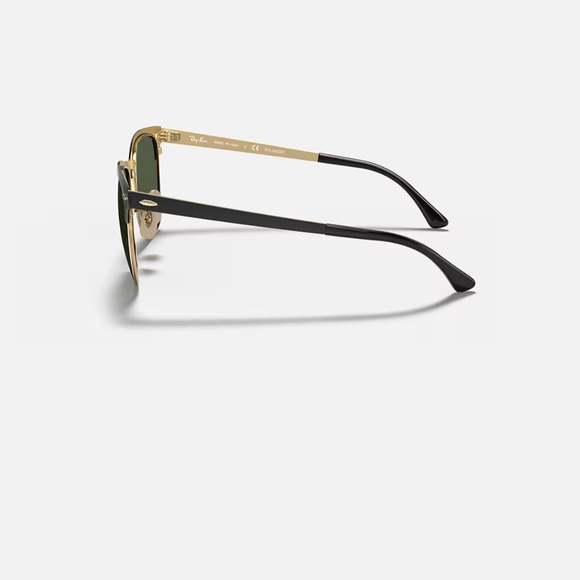 Ray-Ban Clubmaster Metal polarized sunglasses (RB3716). Black frame/green lenses - Picture 6 of 10